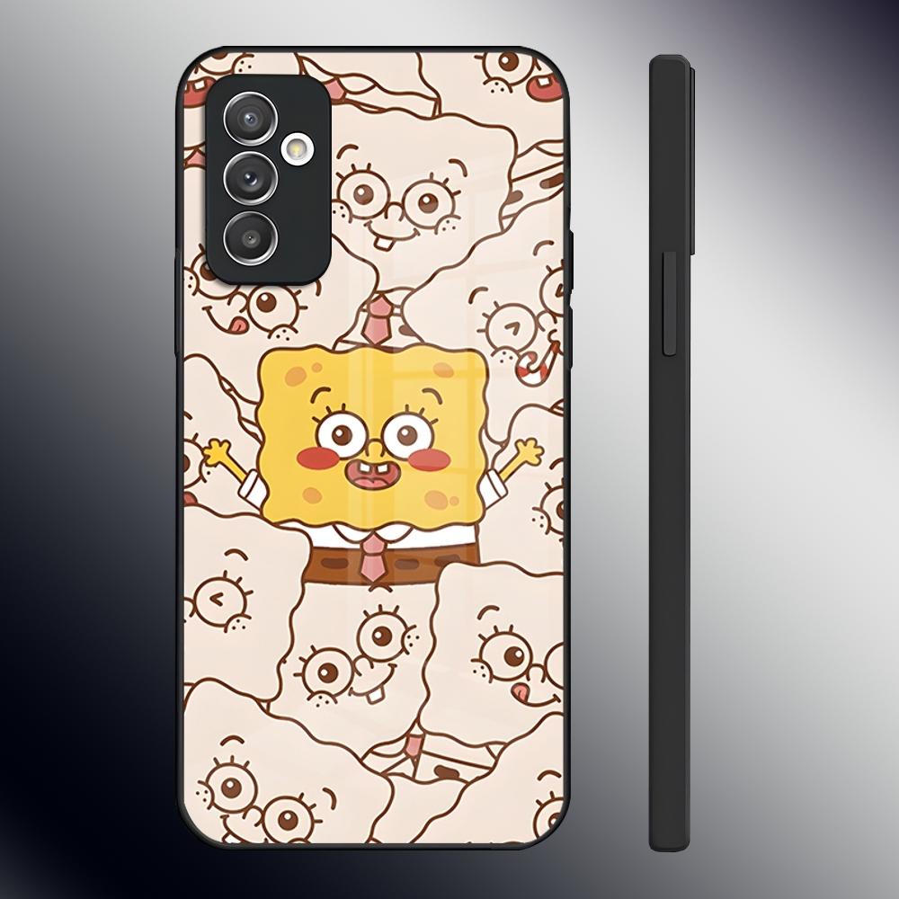 Spongebob Patrick Star Glass Phone Case For Samsung S24 Ultra S23 S22 S21 Plus S20 Fe A54 A34 A53 A16