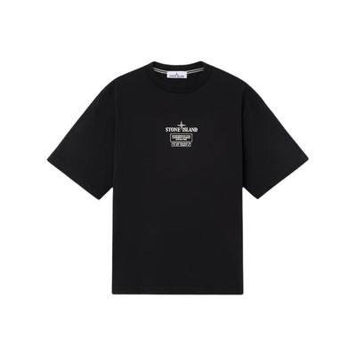 Solid Color Round Neck Drop Shoulder Short Sleeve T-Shirt Men Tops Black K2S152100037S0193-V0029