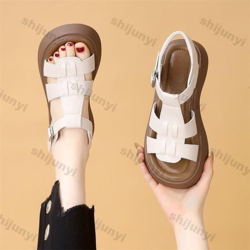 Fashion Women Platform Sandals 2025 New Summer Outdoor Sport Breathable Vintage Roman Shoes Comfortable Fashion Buckle Strap Beach Shoes