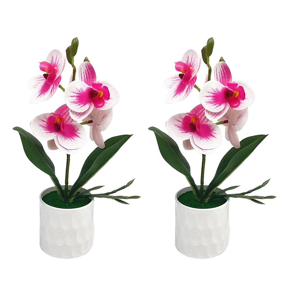 Beautifully Crafted Artificial Orchids Event Decoration Potted Flowers розовый