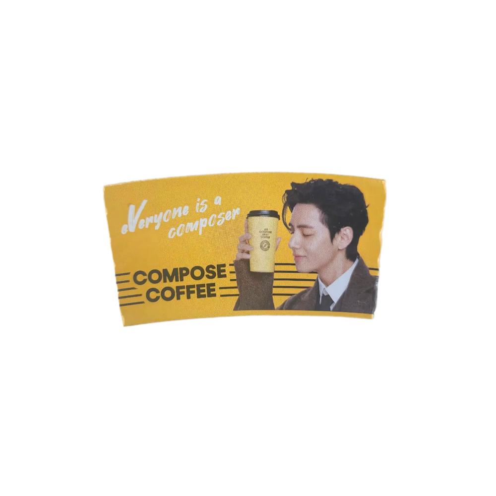 BTS V Compose Coffee Cup Holder 1EA | Limited Event Sleeve