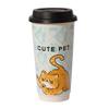 Cute Style Kitten Puppy Ceramic Cup High Value Large Capacity Drinking Cup Office Home Coffee Cup