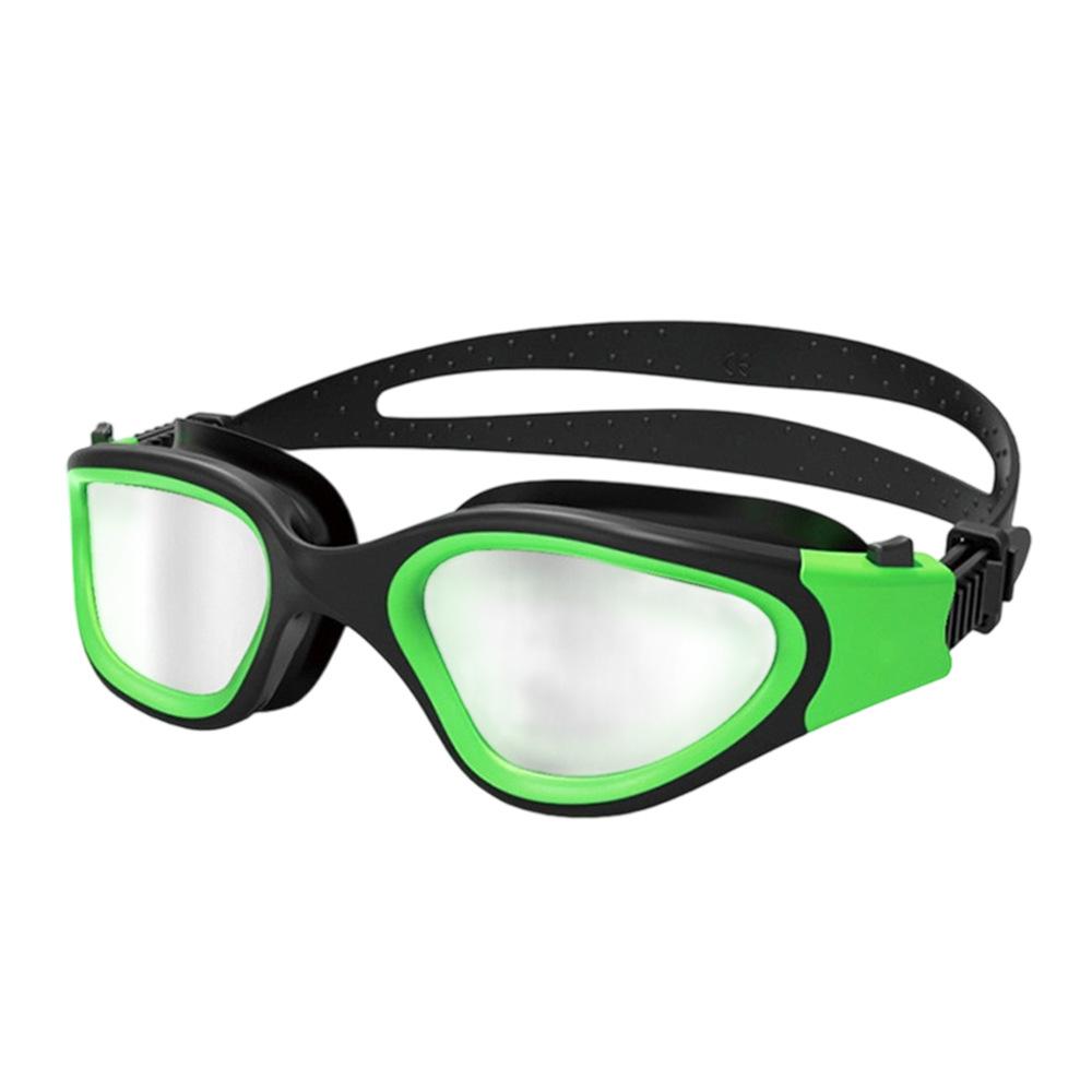 Customizable Electroplated HD Swim Goggles with Plain Glass Lenses and Liquid Silicone Straps Unisex