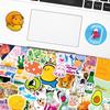 100 Small Fresh Stickers, Cute Cartoon Stickers Skateboard Guitar Luggage Removable Stickers