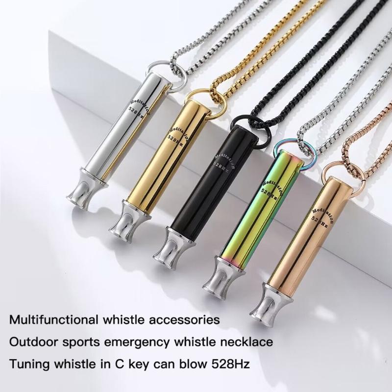 528 Hz Low Frequency Sound Meditation Breathing Stress Relief Necklace Sturdy Stainless Steel Adjustable Length