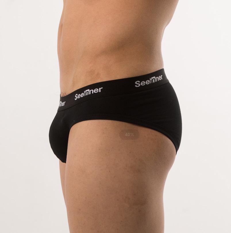 Mutandine da uomo a vita bassa in cotone a triangolo con sollevamento del fondoschiena e tasca elastica per lo sport