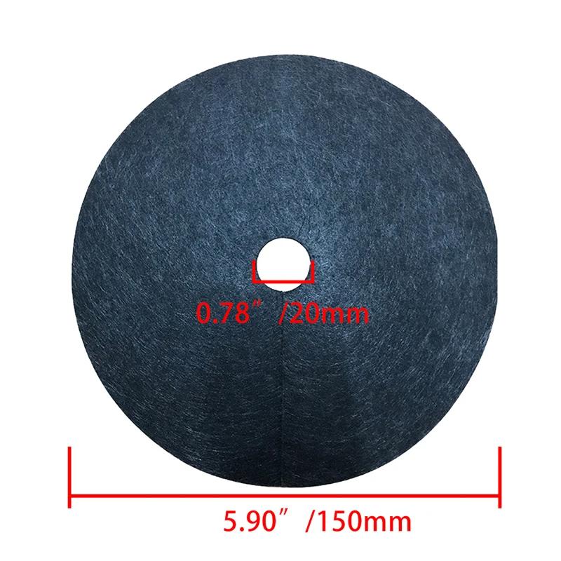 6 шт. новые коврики для защиты деревьев от сорняков, ткань для экологического контроля, мульчирующее кольцо, круглый барьер от сорняков, покрытие для растений для внутреннего и уличного сада 15cmx15x2cm-6pcs