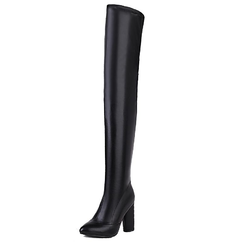 Sexy Thigh High Boot For Women Fashion Fetish Shoes 2025 Lady High Heels Over the Knee Boots Red White Black Winter Long Boots