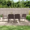 VidaXL Garden Dining Set 7 Pcs Cushions Wicker Steel 3186958