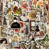 Vintage Dames Planner Stickers & Telefoonhoesje met Verouderd Patroon, Personages & Vlinders