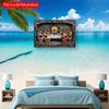 2d Flat 30*20cm, Last Supper Theme Square Wooden Wall Art, Perfect Choice for Home, Bar, Restaurant Decoration, Indoor Use, Religious Theme.