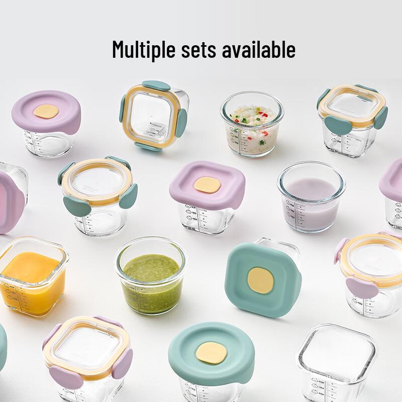LOCK&LOCK Hitzebeständiges Glas-Aufbewahrungsset für Babynahrung