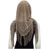 Autumn New Solid Color Triangle Fringe Wool Scarf Knitted Shawl Triangular Scarf Wrap