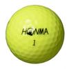 Honma Golfball 2021, 1 Dutzend 12 Bälle, Weiß, Gelb, 3-teilig, Tour, Spin, Distanz, TOUR WORLD Honma TW-X TW-S, HONMA/TW-S_2021/Gelb