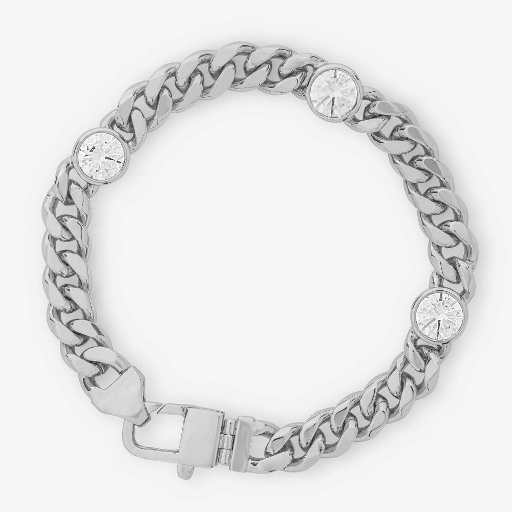 Elegant Cuban Zirconia Necklace Non-fading Accessory Rhinestone Bracelet Youth Jewelry