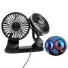 Low Noise Universal Cooling Fan 360° Rotatable Dashboard Air Circulator Fan Dual Head Fan  Desktop