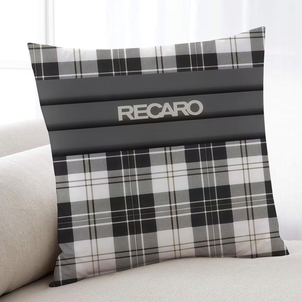 R-R-Recaro-ES Fashion Logo cushion cover Home Bedding Sofa living Room pillowcase Simple Soft Skin Cushion Cover Party Gift
