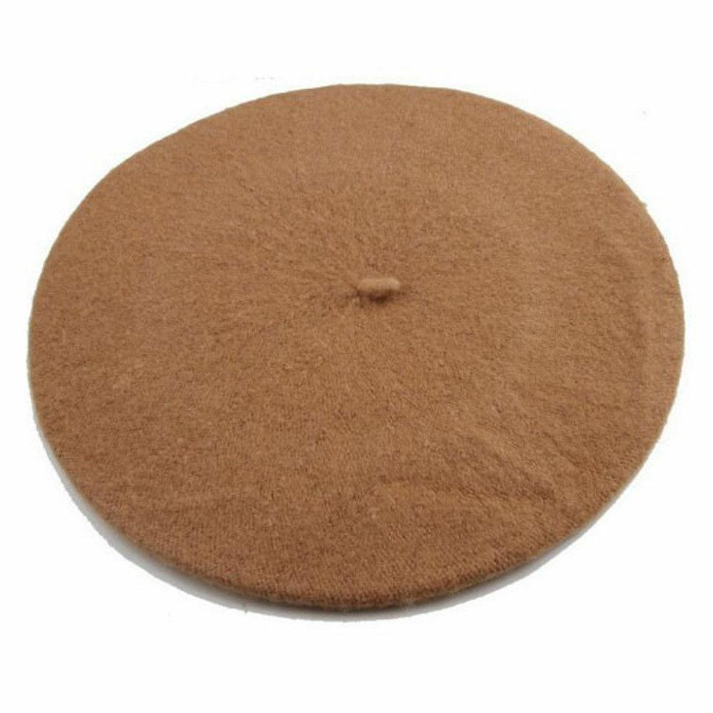 

Hat Female Autumn And Winter Wool Beret British Japanese And Korean Version Three-Dimensional Painter Hat Woolen Warm Bud Hat M（56-58cm） коричневый