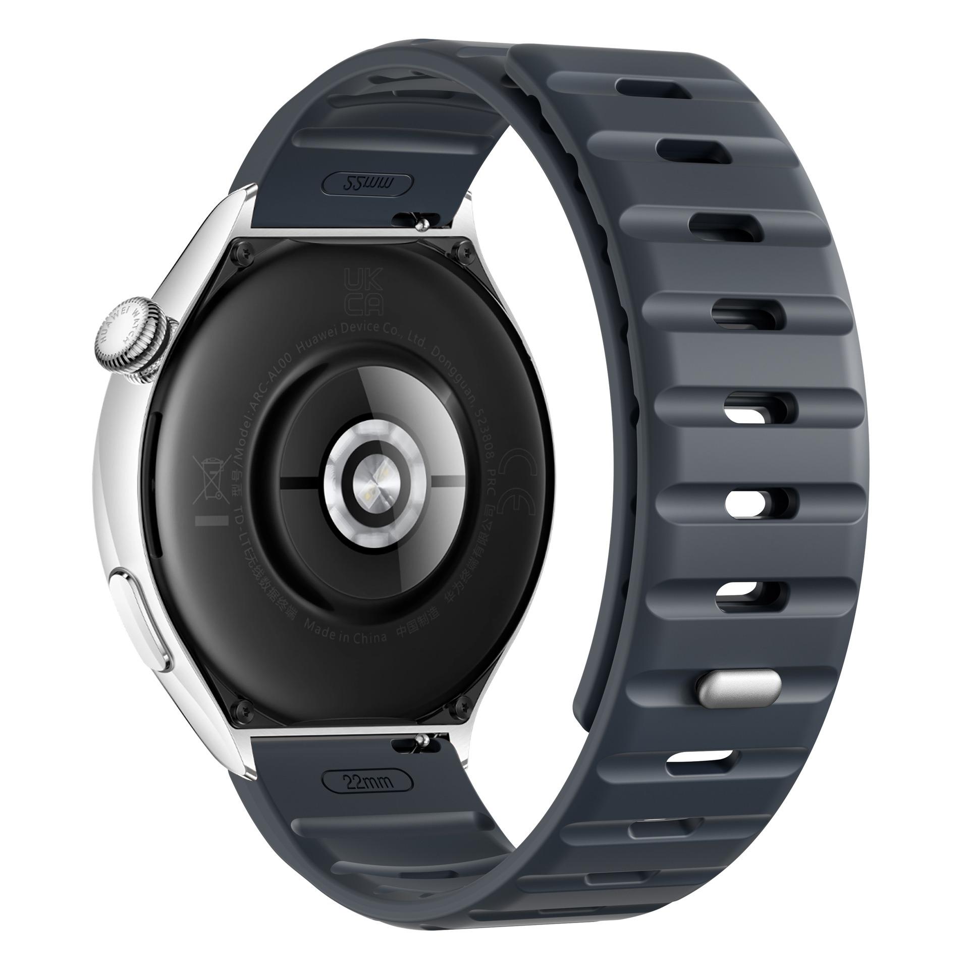 

22mm Silicone Band for Huawei Watch 4/4Pro GT 4 GT3 Pro 46mm Sports Magnetic Strap for Amazfit Balance GTR 47mm Loop Band Correa For Huawei Watch 4 чорний