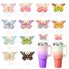 Silicone Butterfly Straw Cover Cap Spill Stopper For Water Cup Heat-resistant Dust Proof Straw Plug Cap Accessory