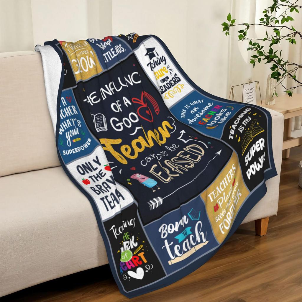 Coperta stampata regalo per insegnante per divano letto viaggio campeggio soggiorno ufficio coperta condizionata per tutte le stagioni regali