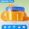 17oz Freezer Storage Containers, Plastic Food Storage Containers with Twist Top Lids, BPA Free and Reusable Soup Containers