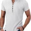 Summer Men's Stand Up Collar Casual Short Sleeved Shirt
