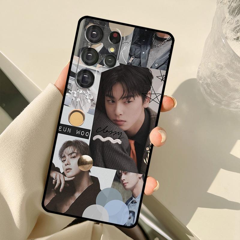 Cha Eun Woo Korean Actor Singer Case For Samsung Galaxy S22 Ultra S21 S20 S24 S25 Ultra S9 S10 Plus S23 FE S25 FE Back Cover