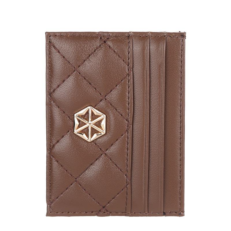 

E New Card Pack Women s Thin Embossed Multi-Card ID Card Clip Mini Credit Card Holder малиновый