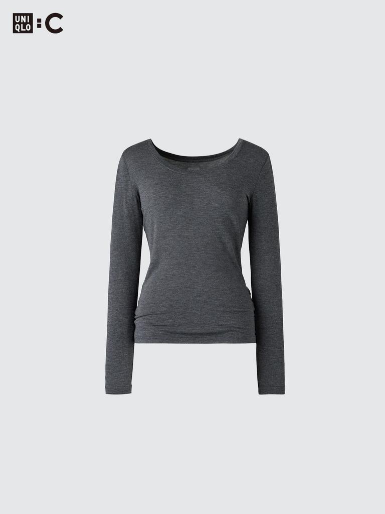 Uniqlo HeaTTech Cashmere Blend U Neck T
