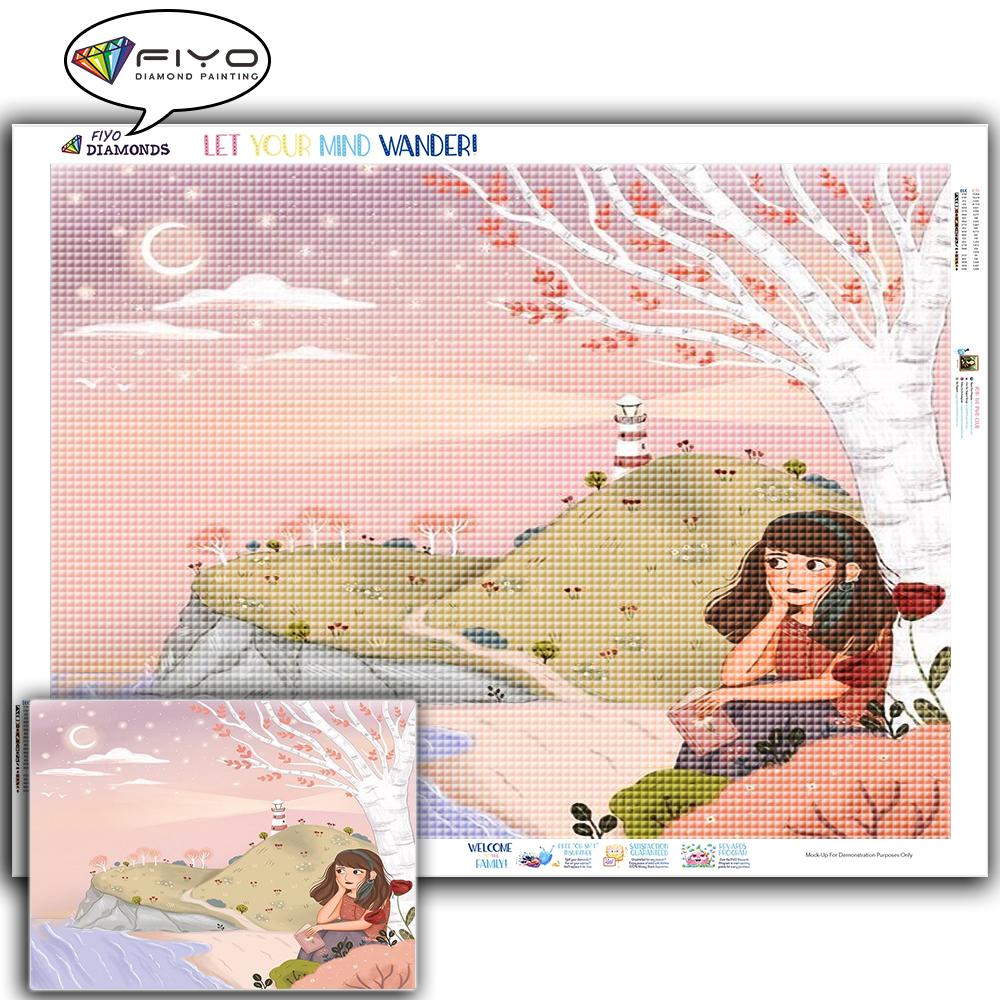 

5D DIY Алмазная картина Животное Девушка Полный дрель Площадь Алмазная вышивка Портрет Мозаика Украшение дома Full Square 20X30CM