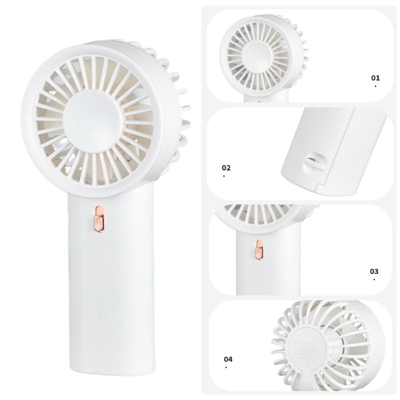 Rechargeable Mini Desk Fan Battery Operated Cooling Device For Home Office Travel Quiet Personals Airflows Tool
