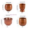 Tea Cup Wooden Tea Cups Coffee Mug Wine Mug for Drinking Tea Coffee Wine Beer HX6C