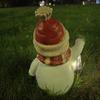 Solar-Powered Snowman Lantern - Outdoor Christmas Resin Ornament