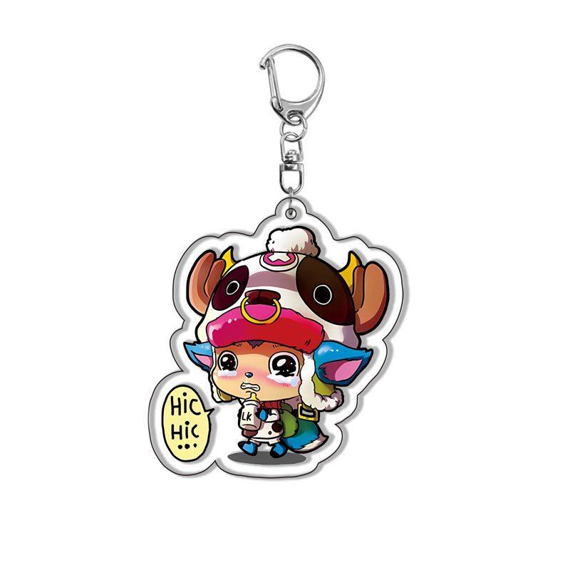 Portachiavi Ciondolo in Acrilico Anime One Piece Luffy Chopper Zoro Roronoa Accessorio per Zaino Alta Qualità Bel Design