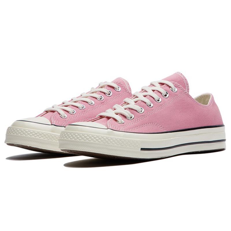 Converse 1970s Allsta Comfortable and Stylish Wear-Resistant Breathable Lightweight Low-Top Canvas Shoes Unisex Pink Ivory
