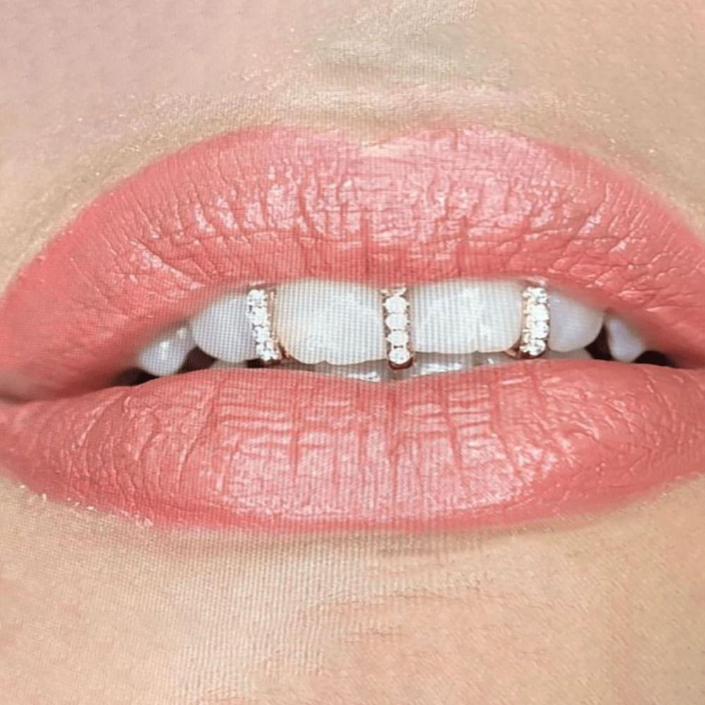 3/5 ks Bling Hip Hop Zubní Grillz Punk Jednoduché Zubní Rovnátka Trendy Jednoduché Klipy Grillz Párty