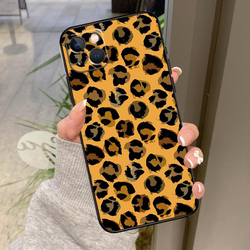 Luxury Leopard Case For iPhone 17 Air 16 15 14 13 11 12 Pro Max Plus 12 13 Mini 16e 17 Pro Max Back Cover