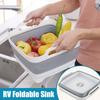 New Silicone Collapsible Bucket With Drain Plug Portable Folding Basin For Camping Fishing Picnics Large Capacity Easy Storage