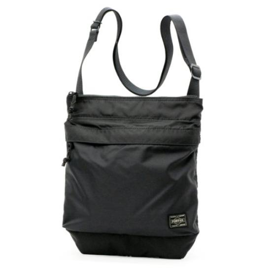 Porter Force Vertical Shoulder Bag (Black)