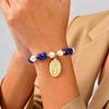 Stainless Steel Virgin Mary Bracelet for Women,Beads Chain Bracelets,Turkey Evil Eye Bracelet,Lucky Wealth Jewelry Gift
