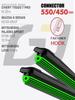22"+18" Hook Frameless Wipers, Quiet 11-Layer Blades for Chery Tiggo 7 Pro, Mazda 6 Sedan, Mitsubishi Pajero Sport, Mitsubishi L200