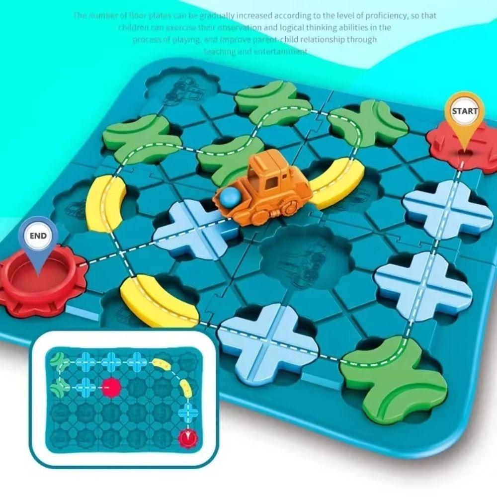 Interactive Logical Road Builder Games Montessori Table Education Puzzle Toys Parent-Child