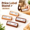 Wooden Base Price Label Stand Beech Wood Table Number Card Holder  Cosmetic Display