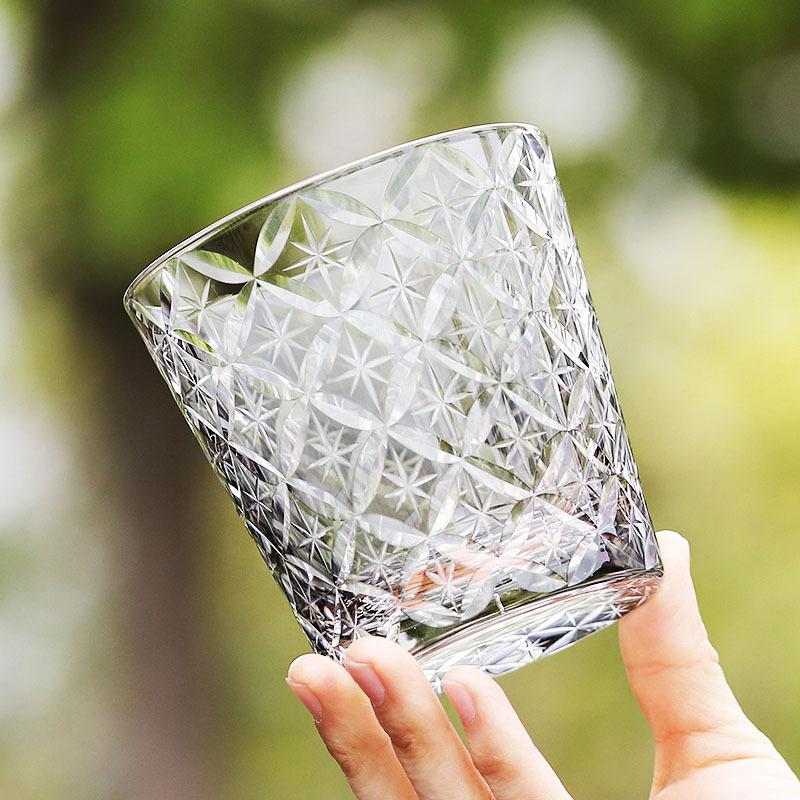 Джинжи Эдо резной японский хрустальный стакан для виски ручной работы чашка Ривей бокал для иностранного вина легкая роскошь ретро серый