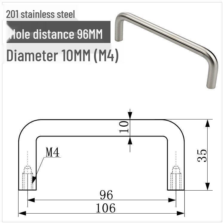 Solid 304 Stainless Steel U-Shaped Cabinet Handle
