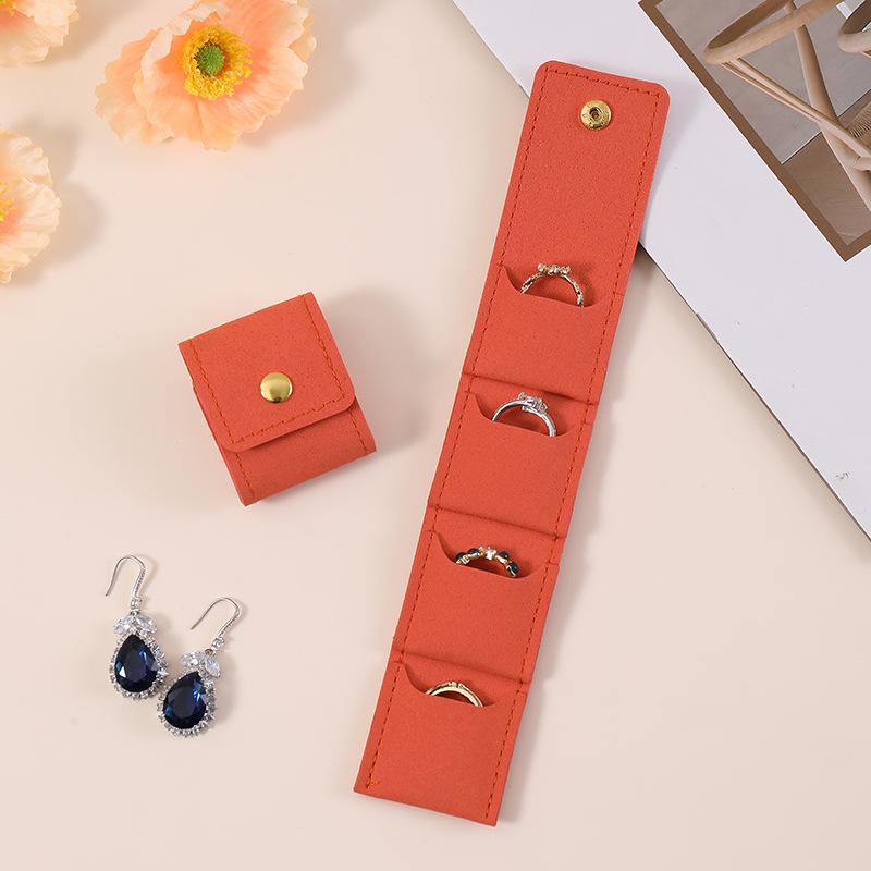 4 Fächer Schmuckaufbewahrungstasche Tragbare Mini-Schmucktasche Ohrringe Halskette Ring Organizer Tasche Reise Schmuckaufbewahrungskoffer