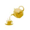 3D Coffee Cup Teapot Self Adhesive Acrylic Mirror Clock Wall Stickers for Home Living Room Decor Wall Clock Wall Sticker Clock