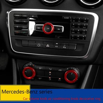 3 stuks Auto volumeknop airconditioningknop decoratieve ring Voor Merc+edes-Be+nz a klasse b klasse c klasse e klasse CLA GLA GLE