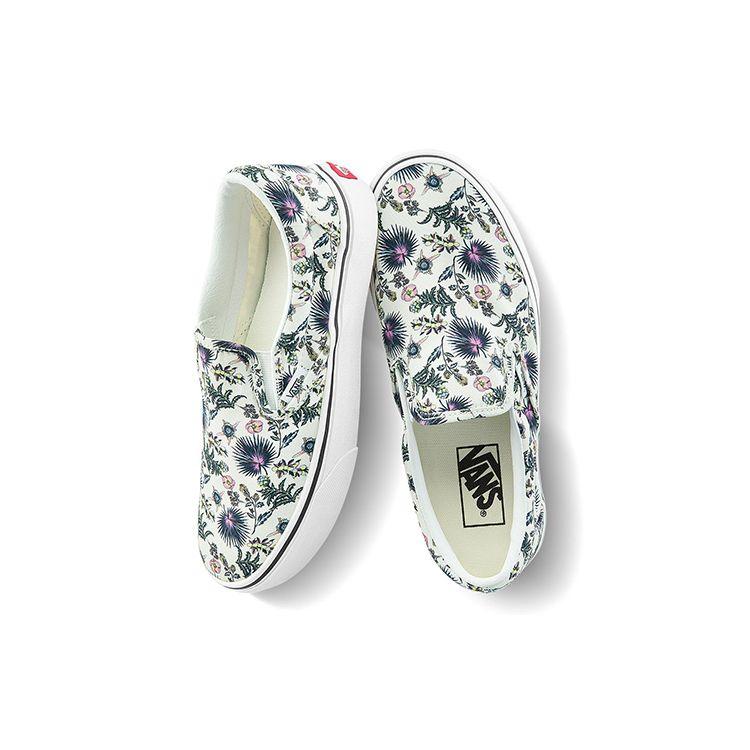 Vans Classic Slip-On Retro Low-Top Casual Skate Shoes Unisex Sneakers White Multicolor VN0A33TB30R
